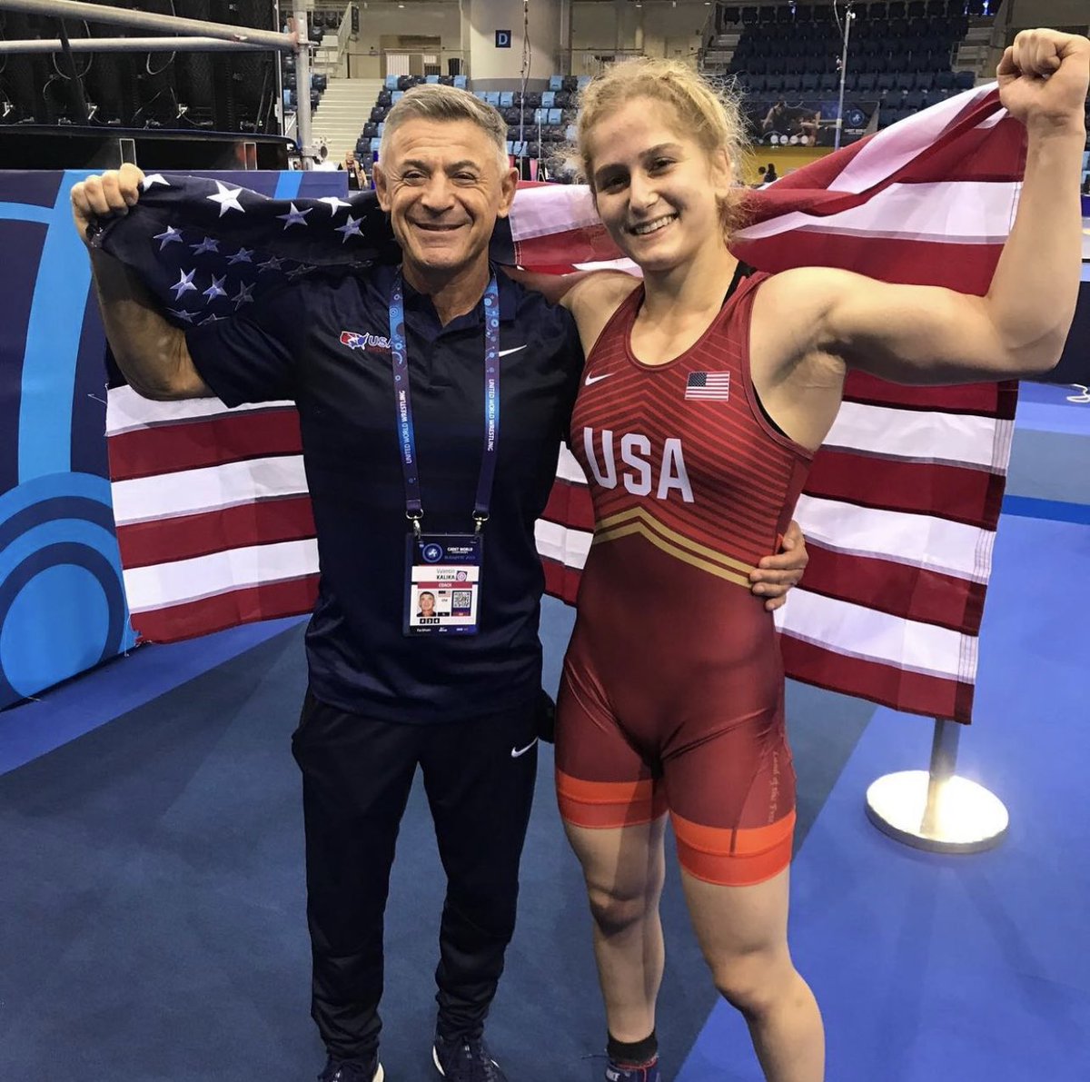 Congratulations <a href="/AmitElor/">Amit Elor</a> 3 x🌎 👑!!! <a href="/USAWrestling/">USA Wrestling</a> <a href="/valentinkalika/">Valentin Kalika</a> <a href="/wrestling/">United World Wrestling</a> <a href="/APSWrestle/">nikewrestling</a>  #WrestleSofia