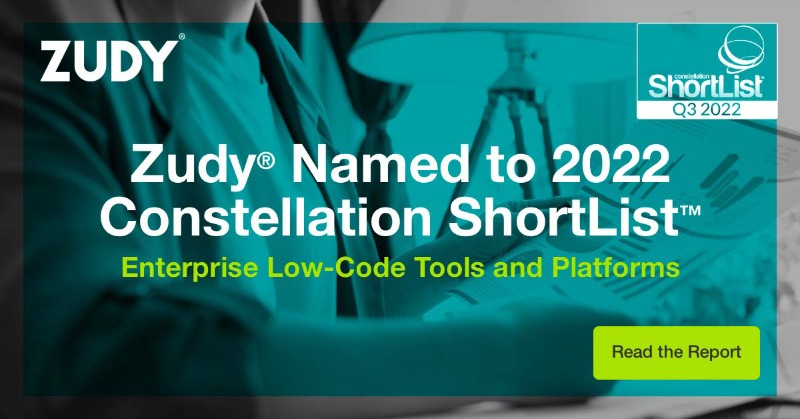 ZudySoftware's tweet photo. Yet again, Zudy has been named to the 2022 Q3 Constellation ShortList™ for Enterprise #LowCode Tools and Platforms. Build what your business needs in weeks using our top-rated, Vinyl platform.
#Zudy #AppsNOW #NoCode #NoLimits #ConstellationShortList #ConstellationResearch
