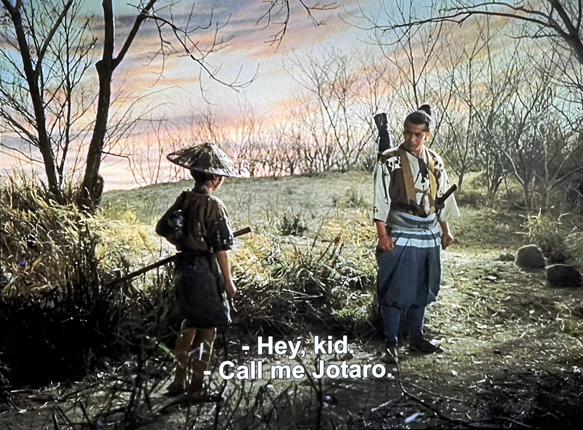 holyspacemonkey's tweet photo. Kenjin Iida plays Jotaro in Parts 2 & 3 of Inagaki’s #SamuraiTrilogy. These are his only screen credits. #ToshirôMifune #TCMParty #SummerUnderTheStars https://t.co/DntgDOe5UW