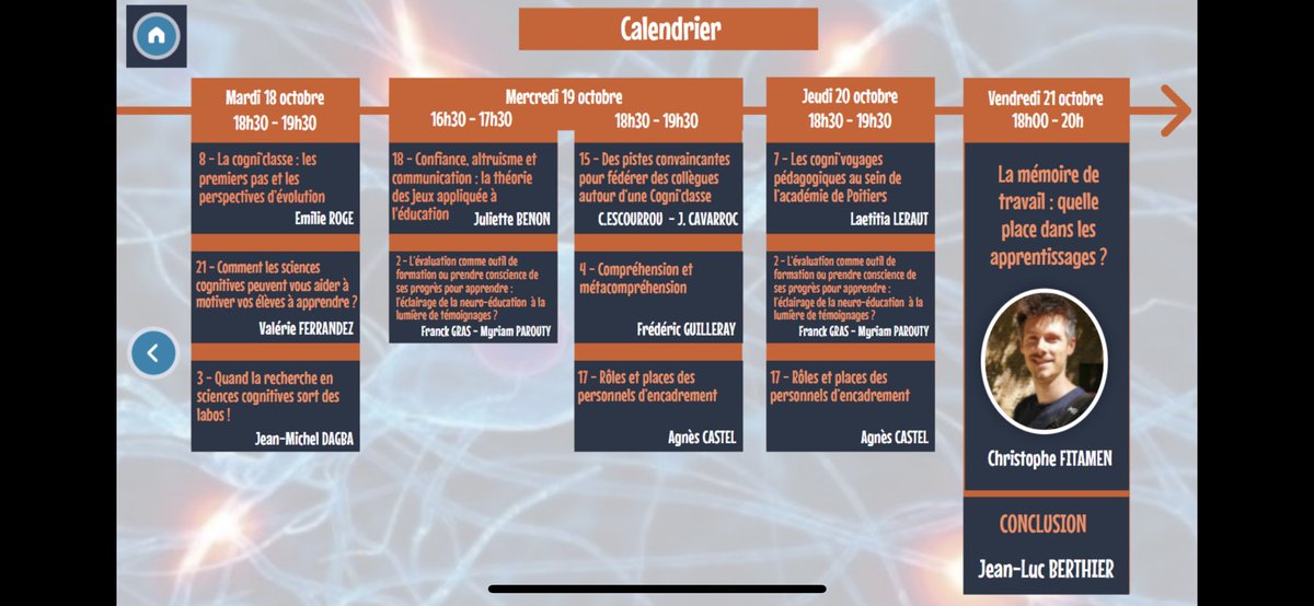 #Cogniforum2022 #AFSC C’est parti les inscriptions du Cogni’Forum 2022 sont ouvertes jusqu’au 6/10 ! Merci à Mehdi Khamassi de <a href="/ISIR_labo/">ISIR - Robotique</a> <a href="/CNRS/">CNRS 🌍</a>,  à @ChrisFitamen de <a href="/unifr/">Uni Fribourg</a> @WMoveLab et à Virginie Bagneux de <a href="/LPCN_UNICAEN/">Laboratoire de Psychologie de Caen Normandie</a> et à tous les animateurs d’ateliers
view.genial.ly/627ac4dc9b3244…