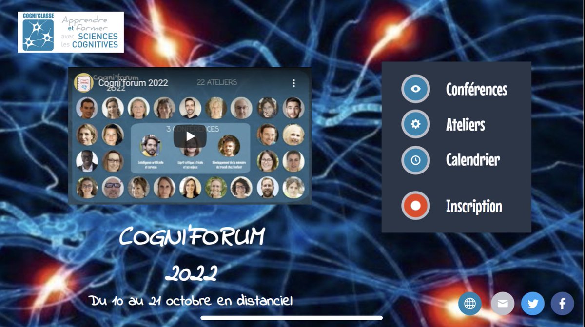 BerthierBonfig2's tweet photo. #Cogniforum2022 #AFSC C’est parti les inscriptions du Cogni’Forum 2022 sont ouvertes jusqu’au 6/10 ! Merci à Mehdi Khamassi de @ISIR_labo @CNRS,  à @ChrisFitamen de @unifr @WMoveLab et à Virginie Bagneux de @LPCN_UNICAEN et à tous les animateurs d’ateliers
https://t.co/9mttMhvH2h https://t.co/5h3nqkvHvS