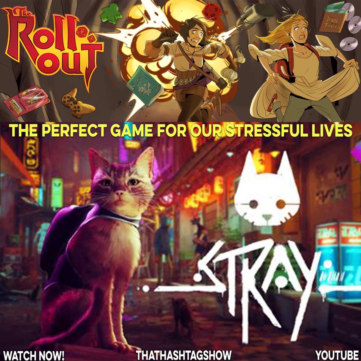 TheRollOutGeek's tweet photo. Brand new episode out now all about our love of #stray game. 

https://t.co/JbRGFLQ9tH

#gamergirls @HKdevblog https://t.co/KmASiuC3vd