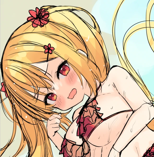 夏っぽい絵を描きたいラフ3👌 