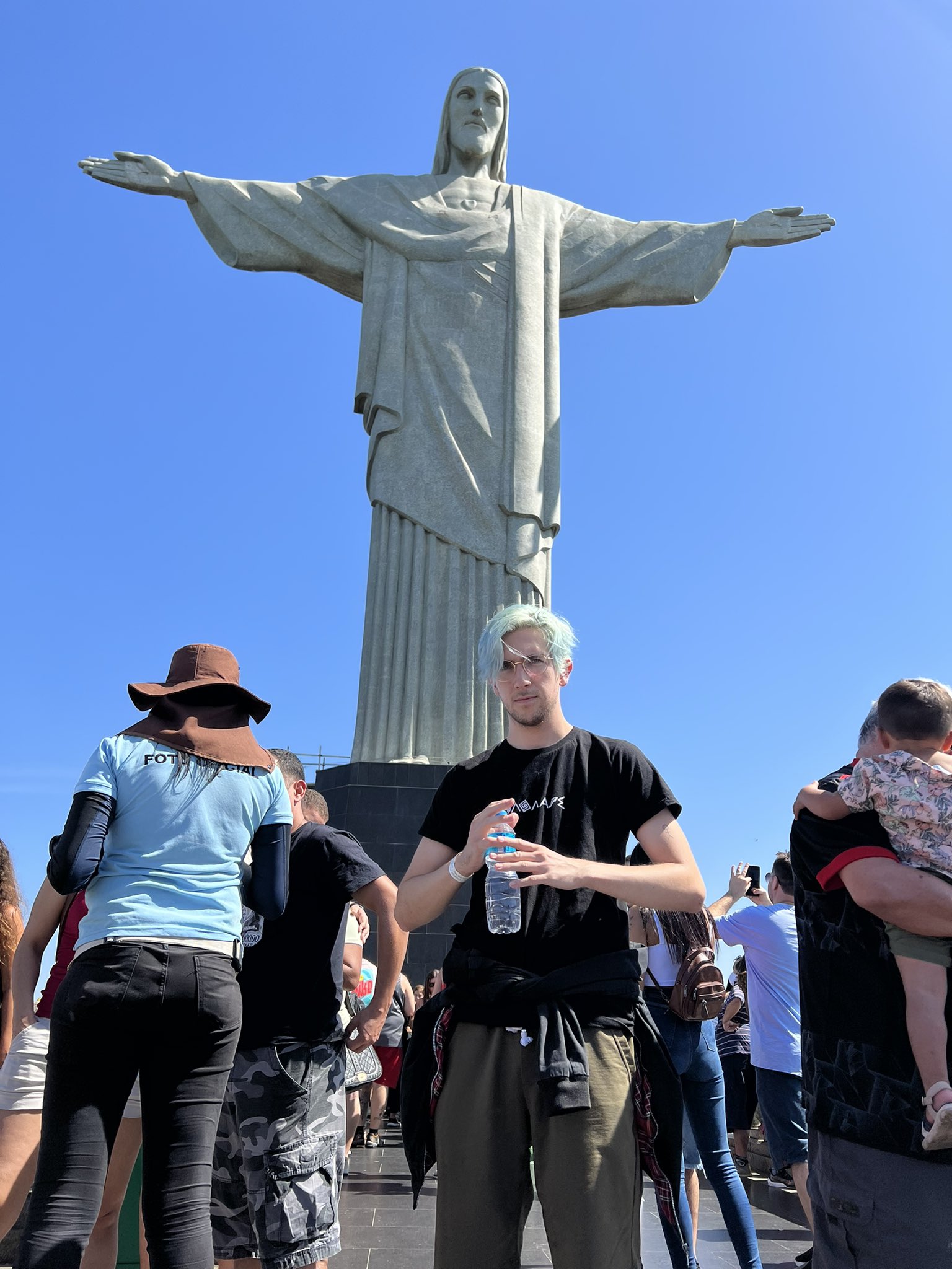 ricky montgomery on X: some pics of the T pose Jesus statue in brazil   / X
