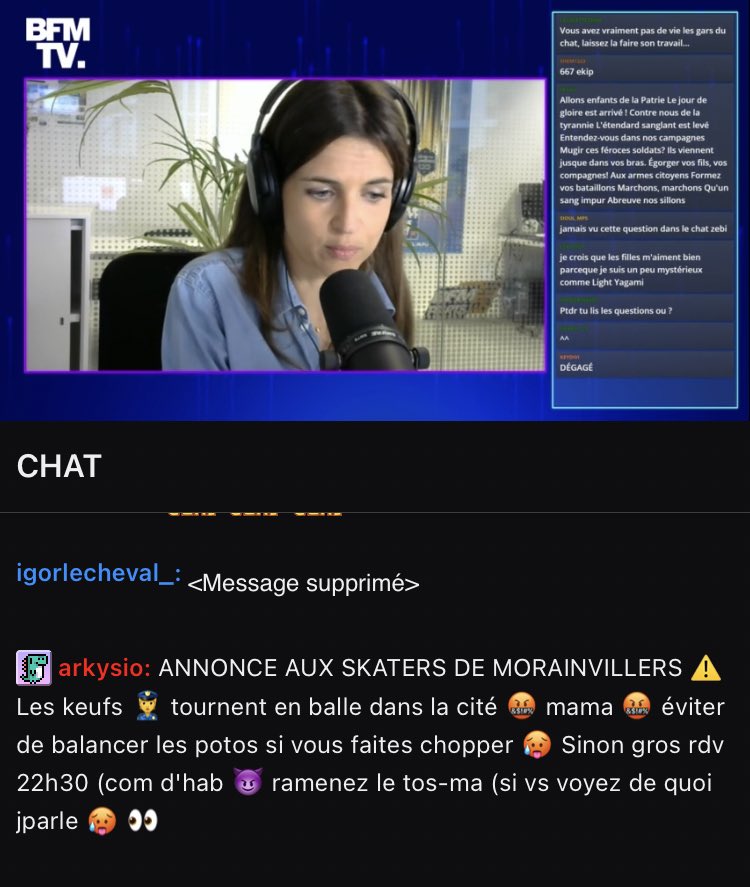 AxelBrrg's tweet photo. Le premier live Twitch de BFMTV c'était un espèce de zoo les commentaires xptdrrrrrrrr https://t.co/LzNNxU6PE2
