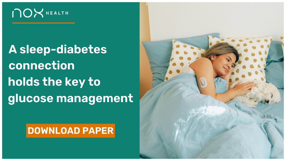 Diabetes is one of many chronic conditions linked to #sleep. People with #diabetes commonly experience poor sleep quality, #insomnia, and obstructive sleep #apnea. Download our paper, A #sleep-diabetes connection holds the key to glucose management. 
#NoxHealth #health #wellness