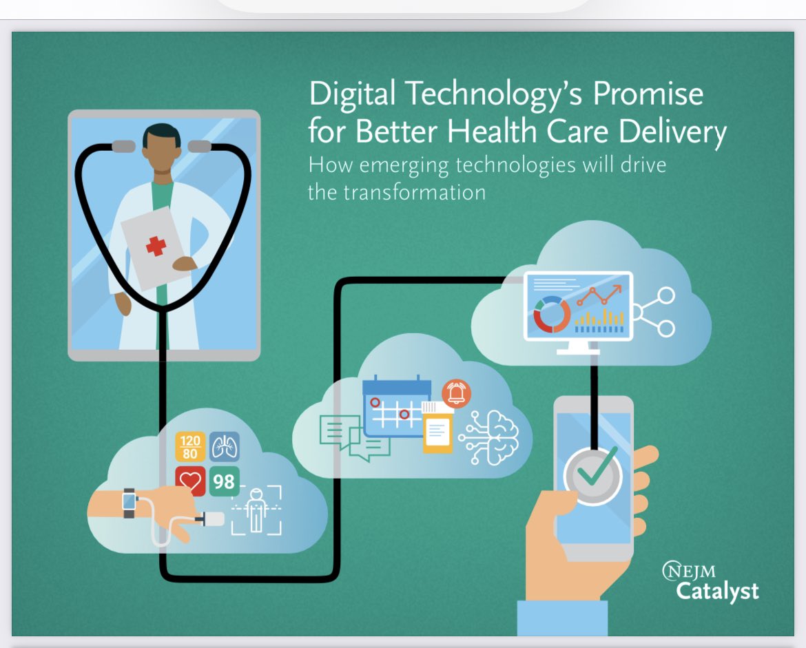 gsanchezantolin's tweet photo. Me apena ver colegas que siguen aferrados a  que la #Digitalizacion, la #Telemedicina o la #IA no aportan valor al sistema sanitario. Esta guia de @NEJM ayuda a conocer mejor la #eHealth La Innovacion supone mente abierta para usar nuevas herramientas. La evidencia las soporta https://t.co/wyYHo9wugp