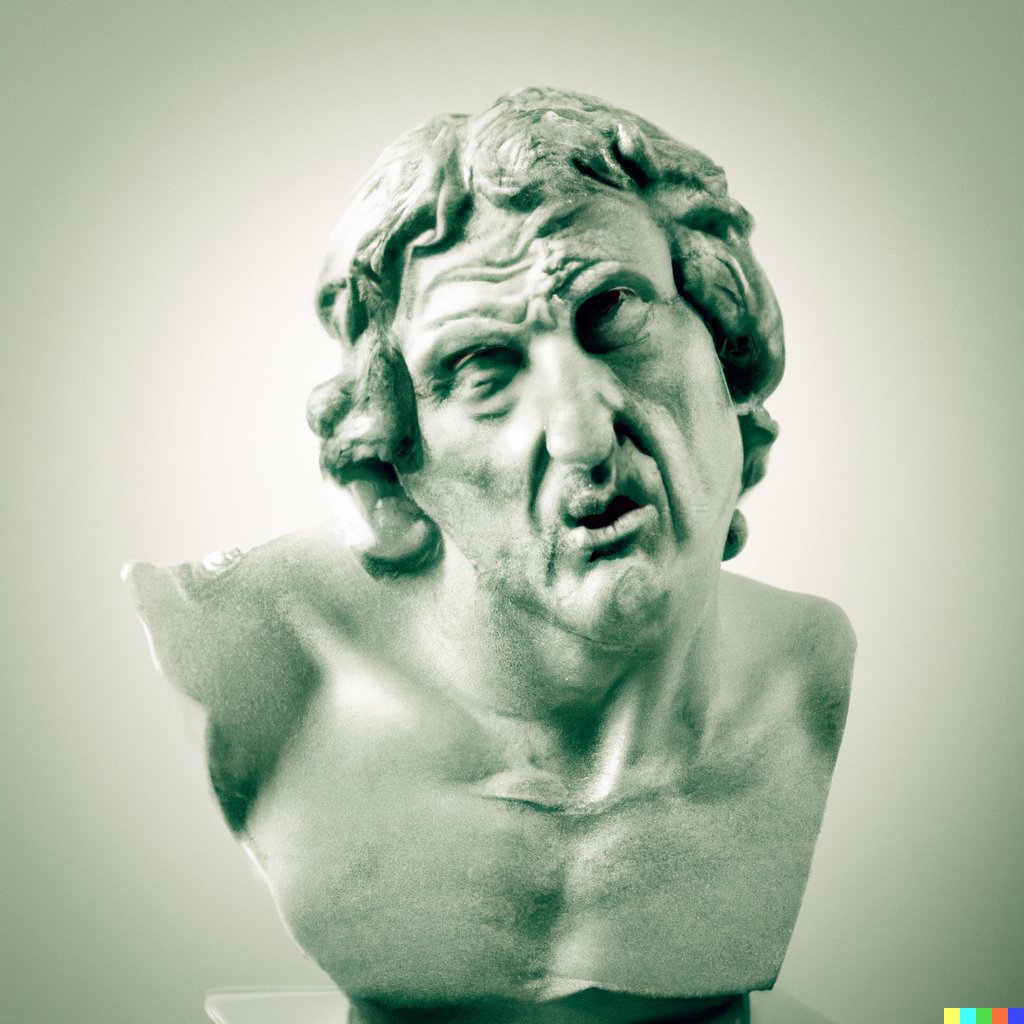 sebamacch's tweet photo. prompt: "an antique bust of a greek philosopher crazy, stoned, kissing, photo-realistic"
#promptengineering #openai #dalle2 #texttoimage https://t.co/GCCT6bnGRq