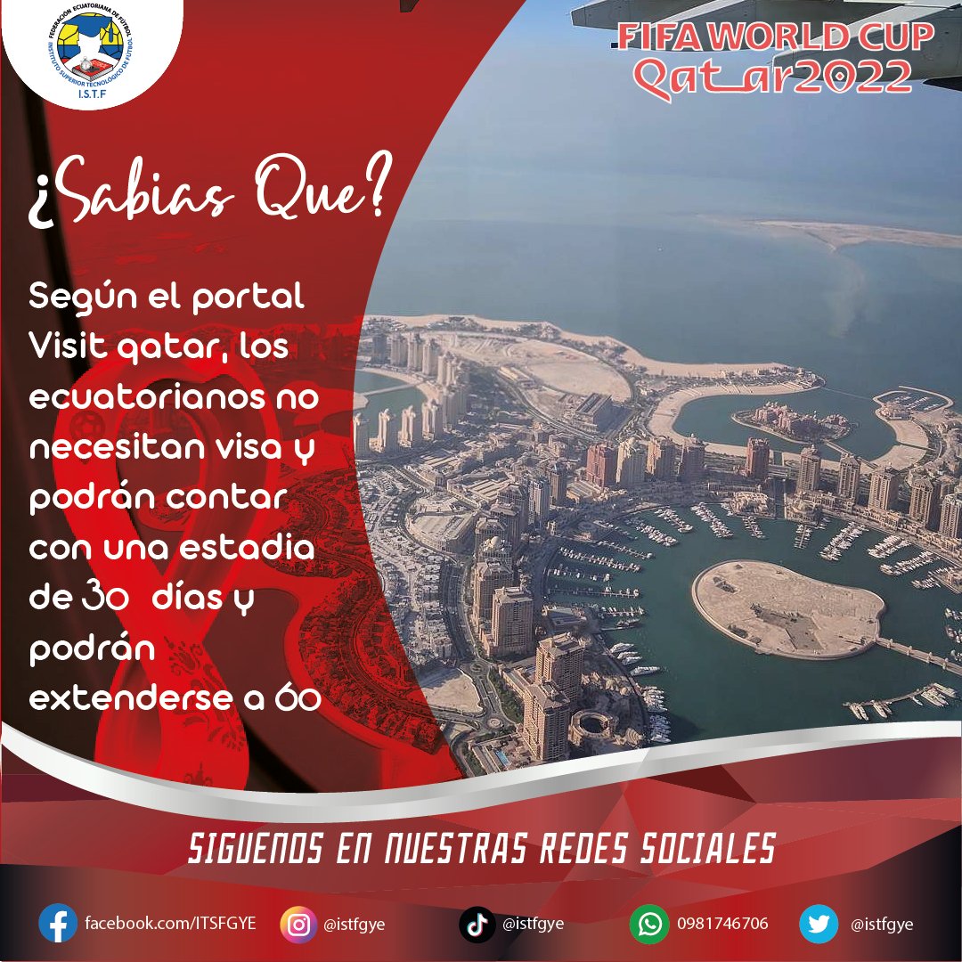 ISTFGYE's tweet image. Te presentamos una nueva sección "¿Sabias Qué?"

Aquí te mostraremos datos curiosos, interesantes y relevantes acerca de Qatar, generales y de lo que esta pasando en nuestro instituto.
.
.
.
#ISTF #qatar #futbol #mundial2022 #curiosidad