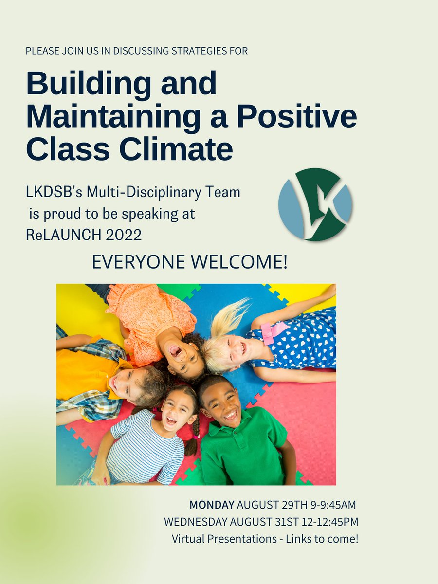 Looking forward to highlighting lots of wonderfully inclusive classroom practices from across <a href="/lkdsb/">Lambton Kent DSB</a> and sharing strategies from one of our favourite resources from <a href="/smho/">Diana</a>. Join us next Monday and Wednesday!