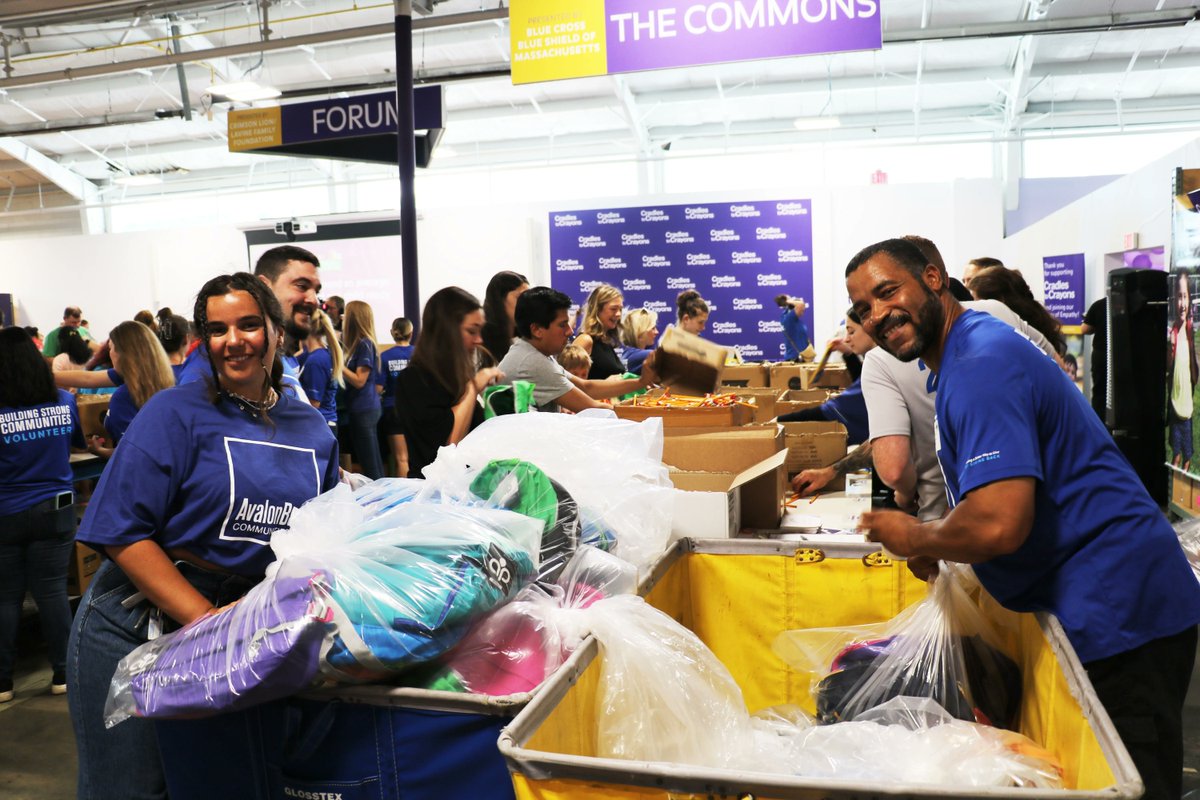 c2cboston's tweet photo. Thank you, @AvalonBay, for being a #ReadyforLearning Gold Supporter and for your team's hard work filling backpacks at our Backpack-A-Thon! Together, we're helping children feel prepared to thrive in the classroom.
#cradlestocrayons #school #backtoschool #backpackathon https://t.co/mTb1F88kok