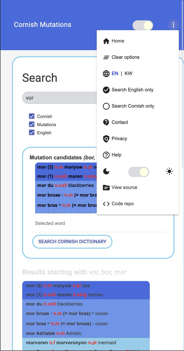A little project of mine has been defining and analysing mutations in Cornish. I have written an app called Treylyans (rotation, mutation) that is coming together but has a long way to go. It currently uses Standard Written Form but will be of more use with other orthograhpies.