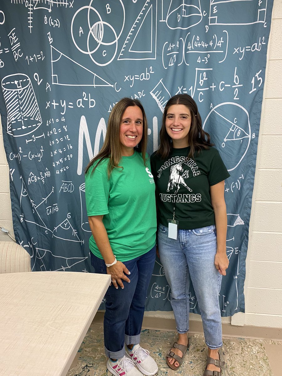 MrsHarrisonSHS's tweet photo. What a great first week!!! Get to teach with @MrsSermak again and she’s bumping right along. Also get to teach with Ms. Spilker (my cousin) this year! It’s going to be a great year! #bethedifference @HS_Strongsville @strongsvillecs @mrspelko https://t.co/BZPYttu8s4