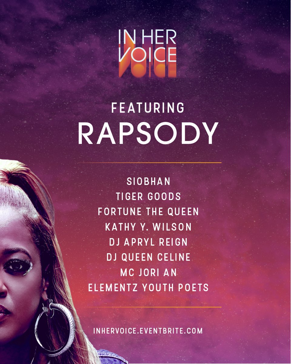 QVCincy's tweet photo. We are elated to announce this year’s #InHerVoice lineup!  

Join Queens Village on September 23rd at a community celebration of Black women’s power through performance at Washington Park. 

Headlined by Grammy-nominated emcee @rapsody 

https://t.co/8J2R9Tfx4O https://t.co/FIPzhV0s9O