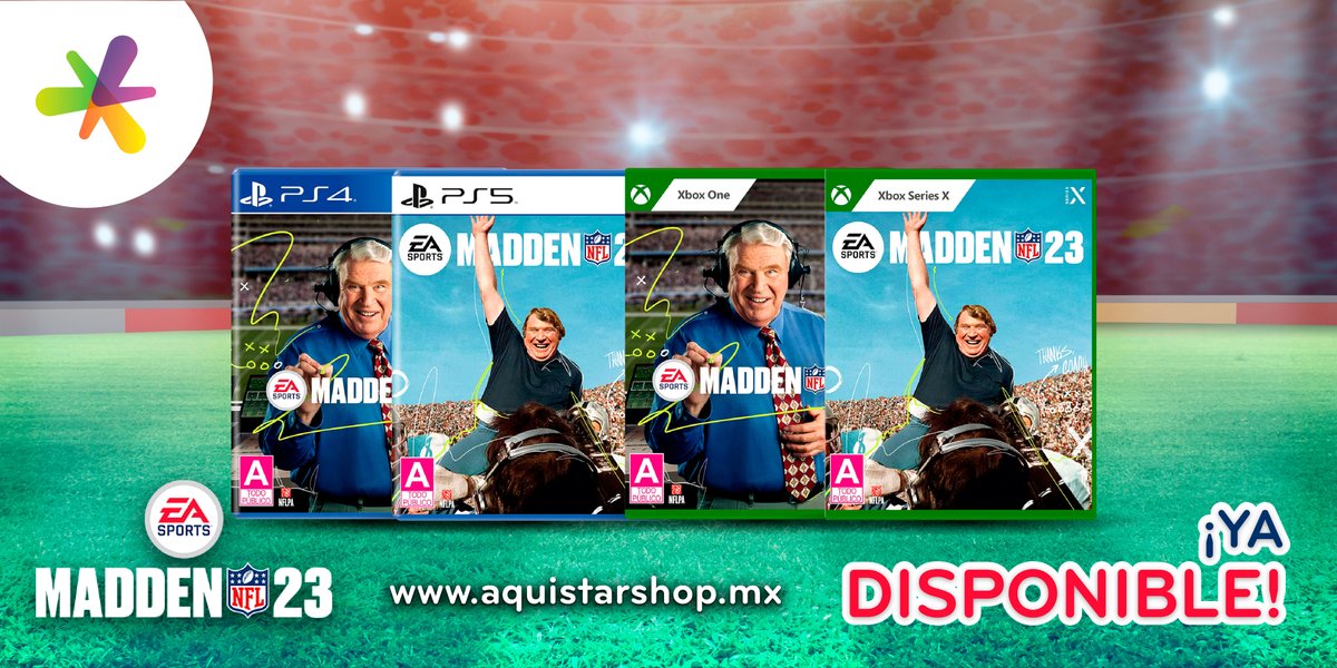 AquistarMX's tweet photo. Sal a la cancha y muestra tus mejores jugadas con #Madden23 🏈

Ya disponible aquí 👉 https://t.co/MhfQPFNVYz https://t.co/BQE5aVwGxT