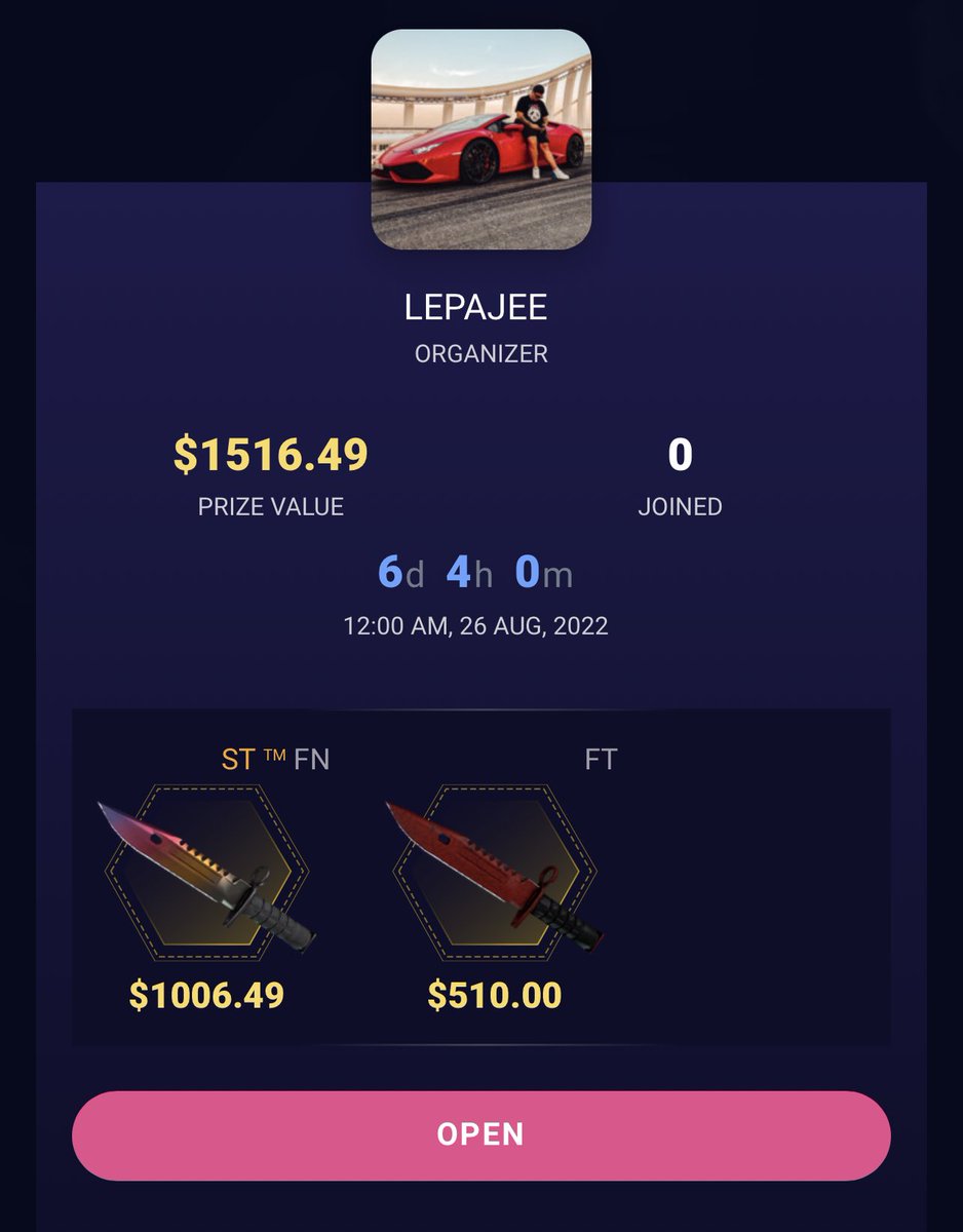 Lepajee's tweet photo. I just posted $1500 Giveaway!
Join here: https://t.co/bkqXgWJ1Ab

Random retweet will get AK-47 | Asiimov

Good Luck! https://t.co/AnTztBxNTU