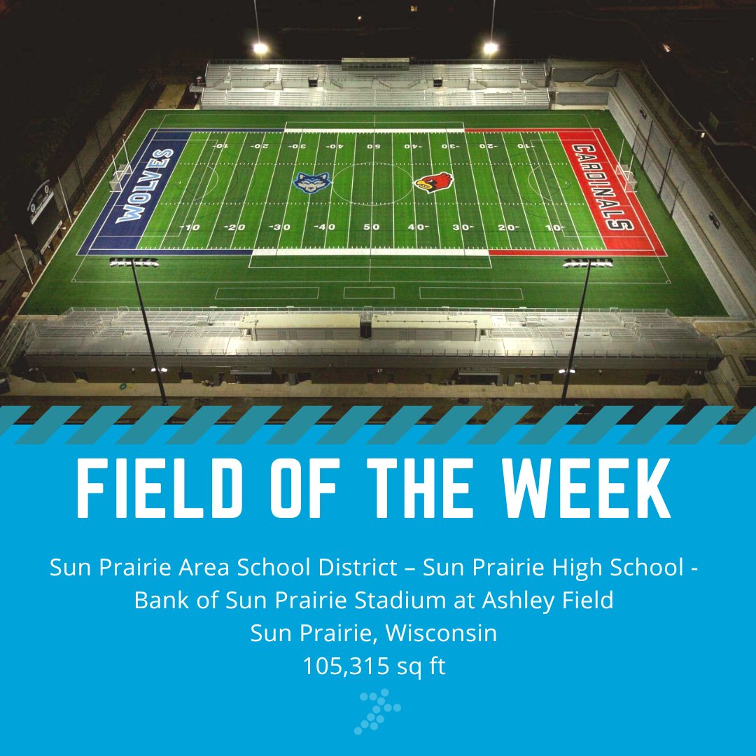 TeamBrockUSA's tweet photo. The Field of the Week is the Bank of Sun Prairie Stadium at Ashley Field in Wisconsin!
@SunPrairieFB @SPCardinals @sunprairiek12

Featuring:
🏈@POB_STARTHERE
🏈@MWSTS1
🏈@TeamBrockUSA SP Series SP17XL shock pad

#thebrockway #sunprairie #football #turf #shockpad https://t.co/cppGoCCQNw