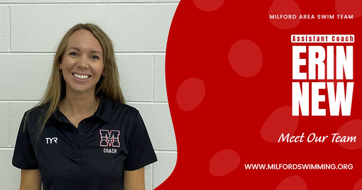 Meet Assistant Coach Erin New. Erin is a former competitive swimmer and college athlete with over 17 years experience in the pool.  Read more about her bio at teamunify.com/team/ohmast/pa…