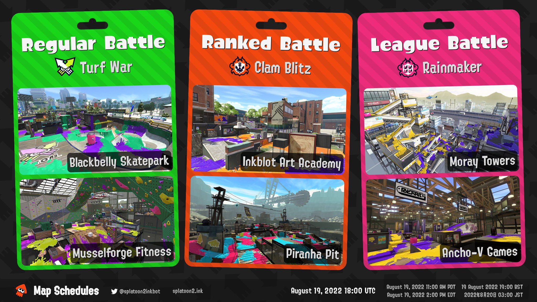Splatoon3.ink on Twitter "Splatoon 2 map rotation Ranked game mode