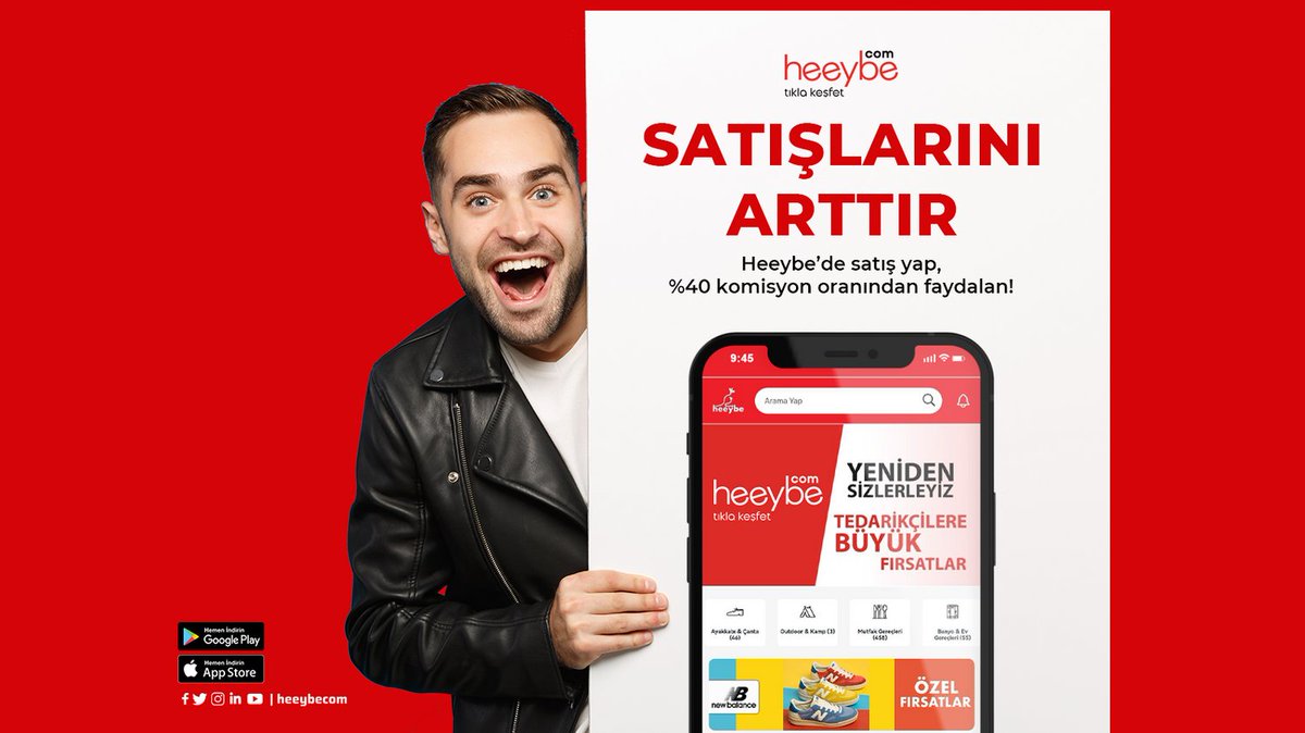 heeybe ile birlikte satışlarını arttır!
#heeybe #heybe #hey #heeybecom #heeybeişortağım #heyybeişbirliği #işbirliği #isbirligi #fırsat #online #eticaret #eticaretalışveriş #eticaretglobal #pazarlama #dijitalpazarlama #ecommerce #digitalmarketing