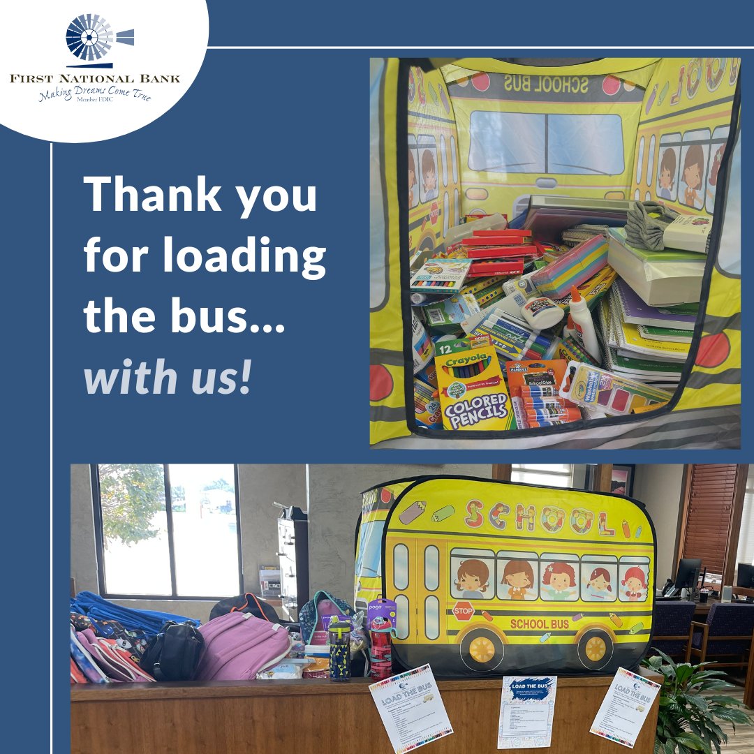 DreamFirstBank's tweet image. Our "load the bus" was successful! We were able to deliver over 500 school supply "items" to our friends in the Syracuse School District! #LoadTheBus #RiseUp4Families #SchoolDrive
