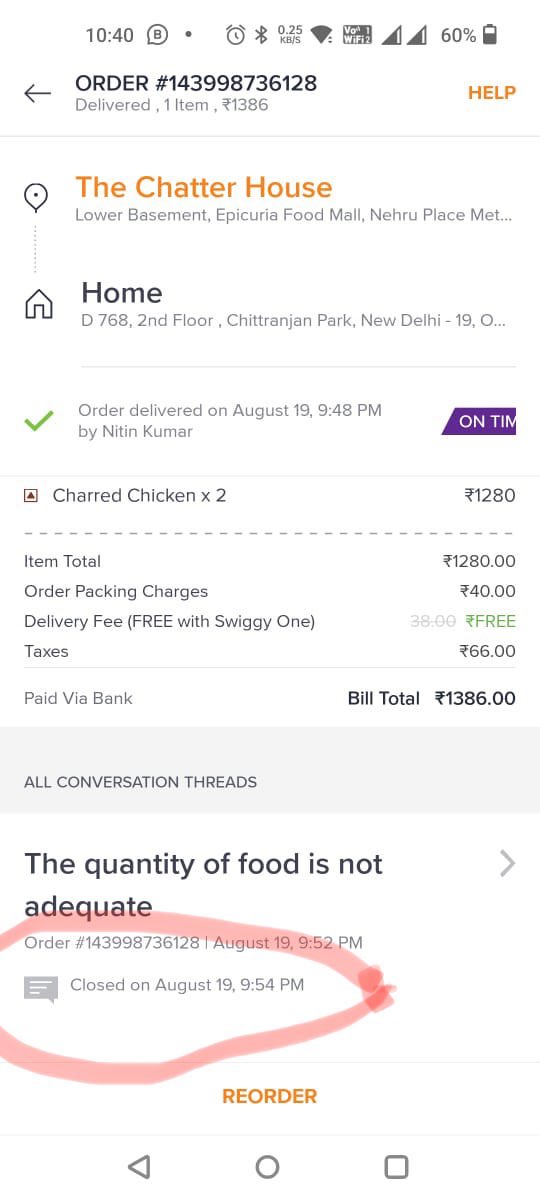 Madhu Kotiya Shezaim (@shezaim) on Twitter photo Thank you Mr Padam (Manager) <a href="/ChatterHousePub/">The Chatter House</a> Nehru Place, for my dinner.
Have to say <a href="/Swiggy/">Swiggy Food</a> , this is the worst service ever I would expect for the trust we have in you. Please read Swiggy’s resolution and what actually happened to me. I wonder why do we pay money to swiggy Thank you Mr Padam (Manager) <a href="/ChatterHousePub/">The Chatter House</a> Nehru Place, for my dinner.
Have to say <a href="/Swiggy/">Swiggy Food</a> , this is the worst service ever I would expect for the trust we have in you. Please read Swiggy’s resolution and what actually happened to me. I wonder why do we pay money to swiggy