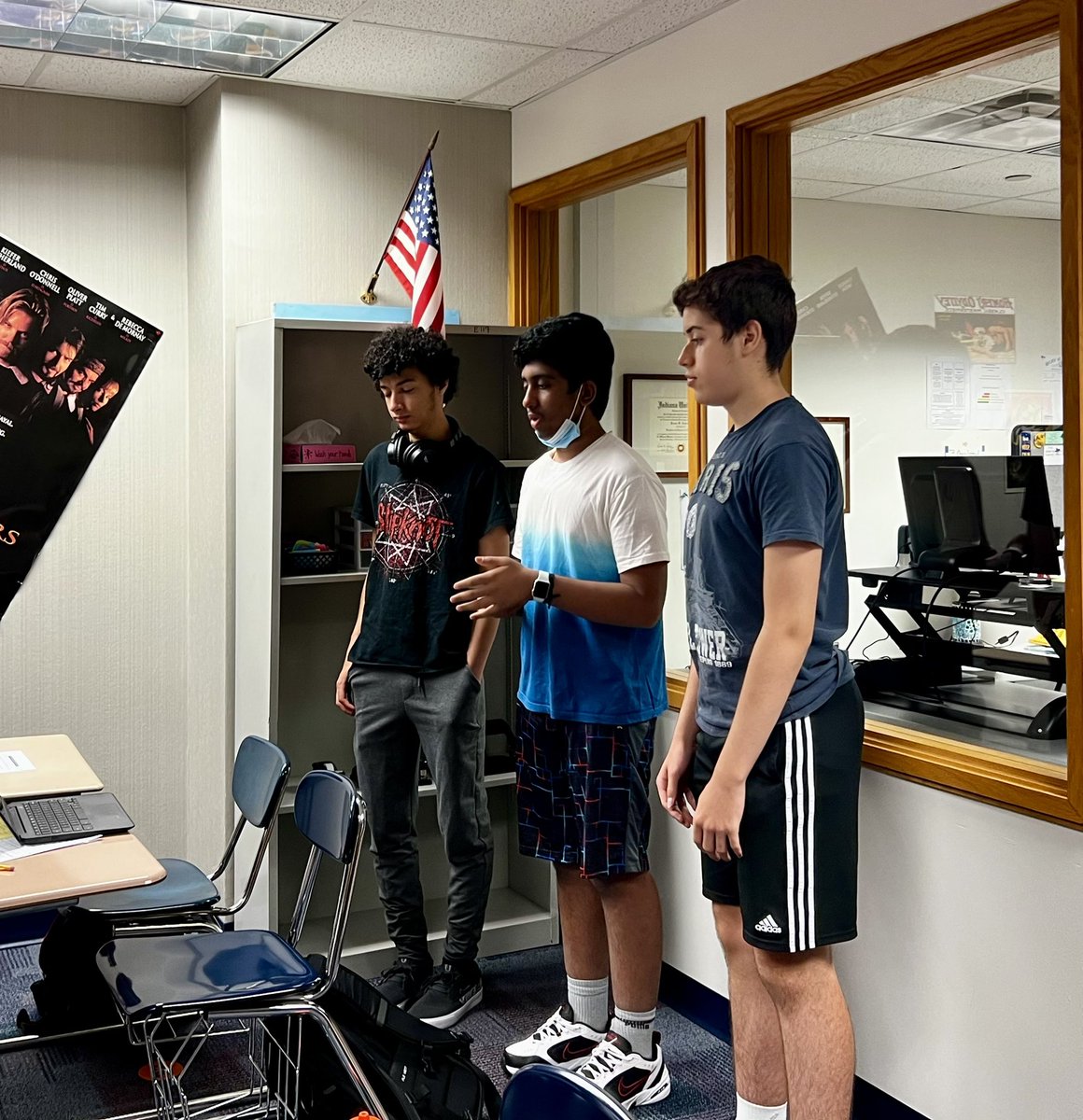 chsOverbeck's tweet photo. Spent today practicing our first English 10 presentations to an invisible audience - no need to be nervous or perfect. We’ve got this! @chsinfo @myccs https://t.co/eJvMd1Eazk
