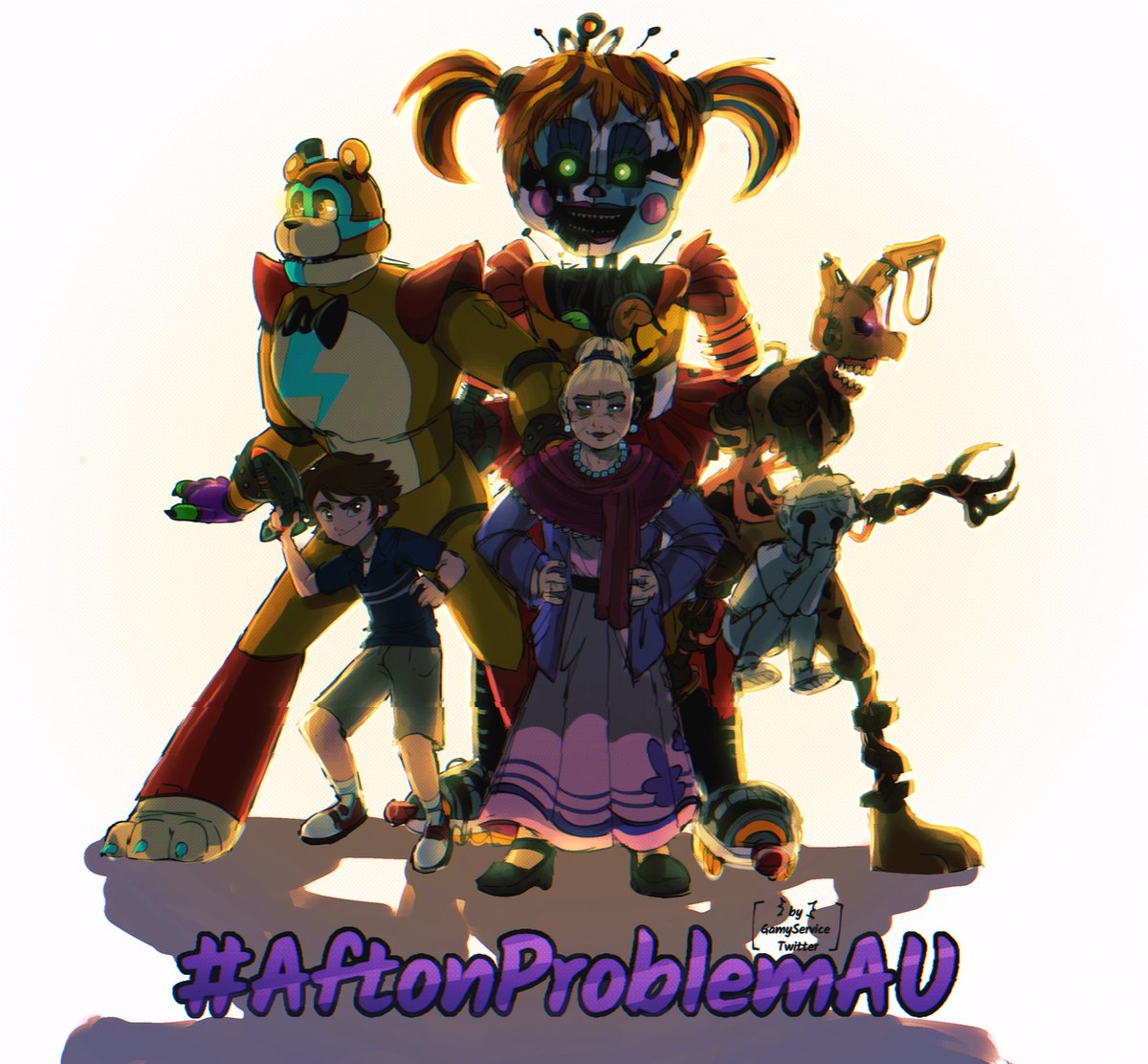Hena_Sy_'s tweet photo. Un dibujo de la familia Afton, si, ojo que esto es de mi AU #aftonproblemau #aftonproblem, así que ya saben nenes #FNAF #fnafsecuritybreach #fnafsb #fnaffanart #fnafart #aftonfamily #williamafton #scrapbaby #fnafgregory #evanafton #GlamrockFreddy #elizabethafton #michaelafton https://t.co/Kp6ZdsHN2L