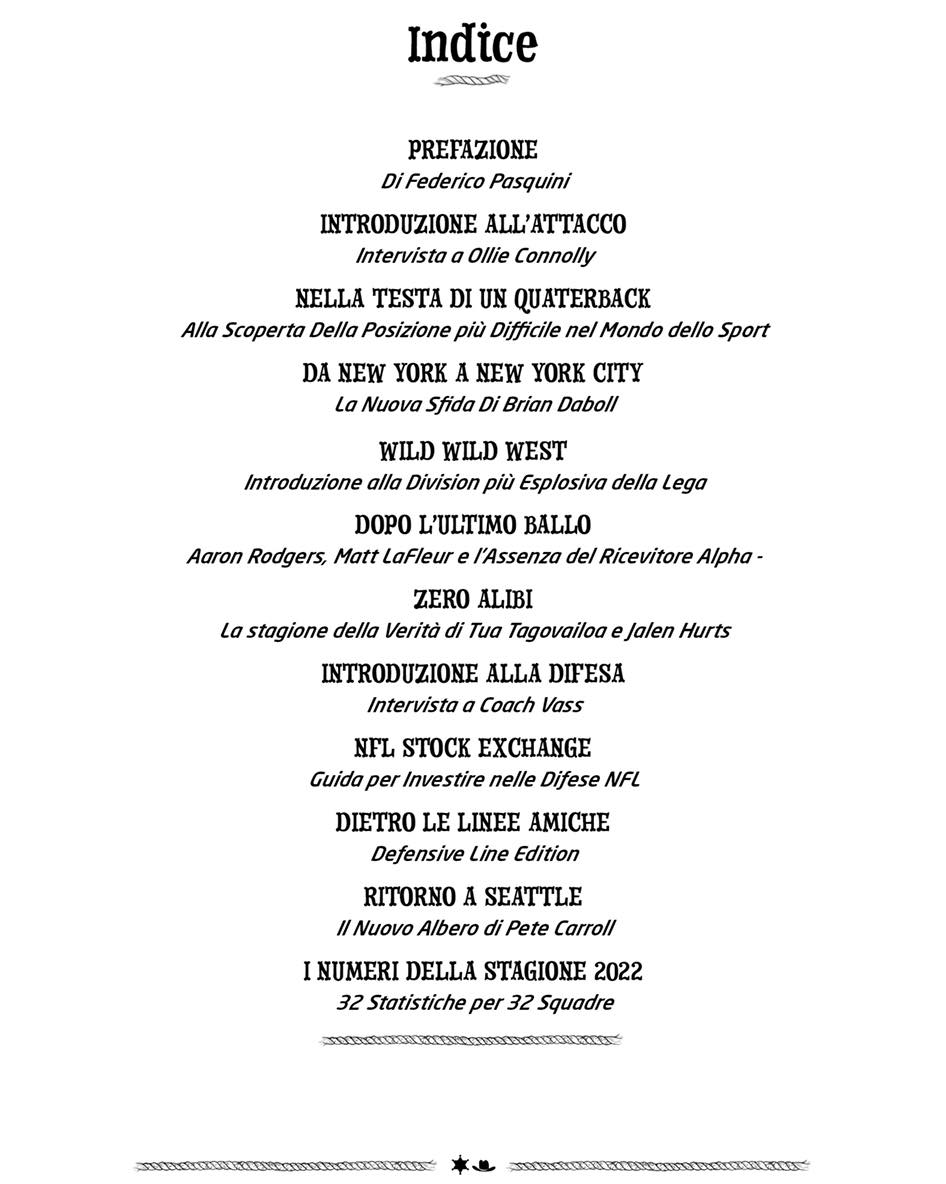 belloe_belloe's tweet photo. 🚨L'INDICE DI THE PLAYBOOK 🚨

Siamo ad un passo dall'uscita del terzo volume della guida tattica alla NFL, quindi è arrivato il momento di rivelare gli argomenti degli otto capitoli del libro!

Andiamo di 🧵ino! https://t.co/OMHWp52ijR