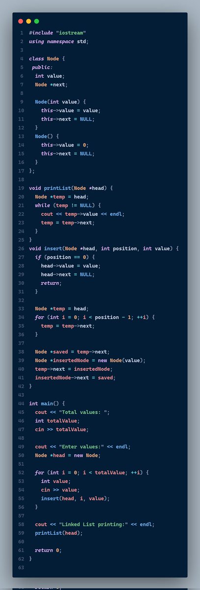 redwan_ping's tweet photo. #100DaysOfCode
#Day_80
Learned to insert values in linked list like an array. Don't blame me for using linked list like array, it is for learning purpose. https://t.co/2luWvmmLJK