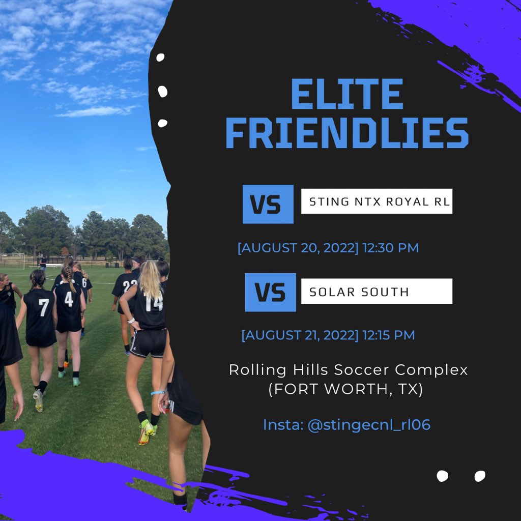 StingECRL2006's tweet photo. We are so excited for this weekend to play in the Fort Worth Elite Friendlies!💪🏼Come watch us play!🔥🔥 #StingBlack #DEDICATED @StingBlackRL https://t.co/uYxmQqtVP0