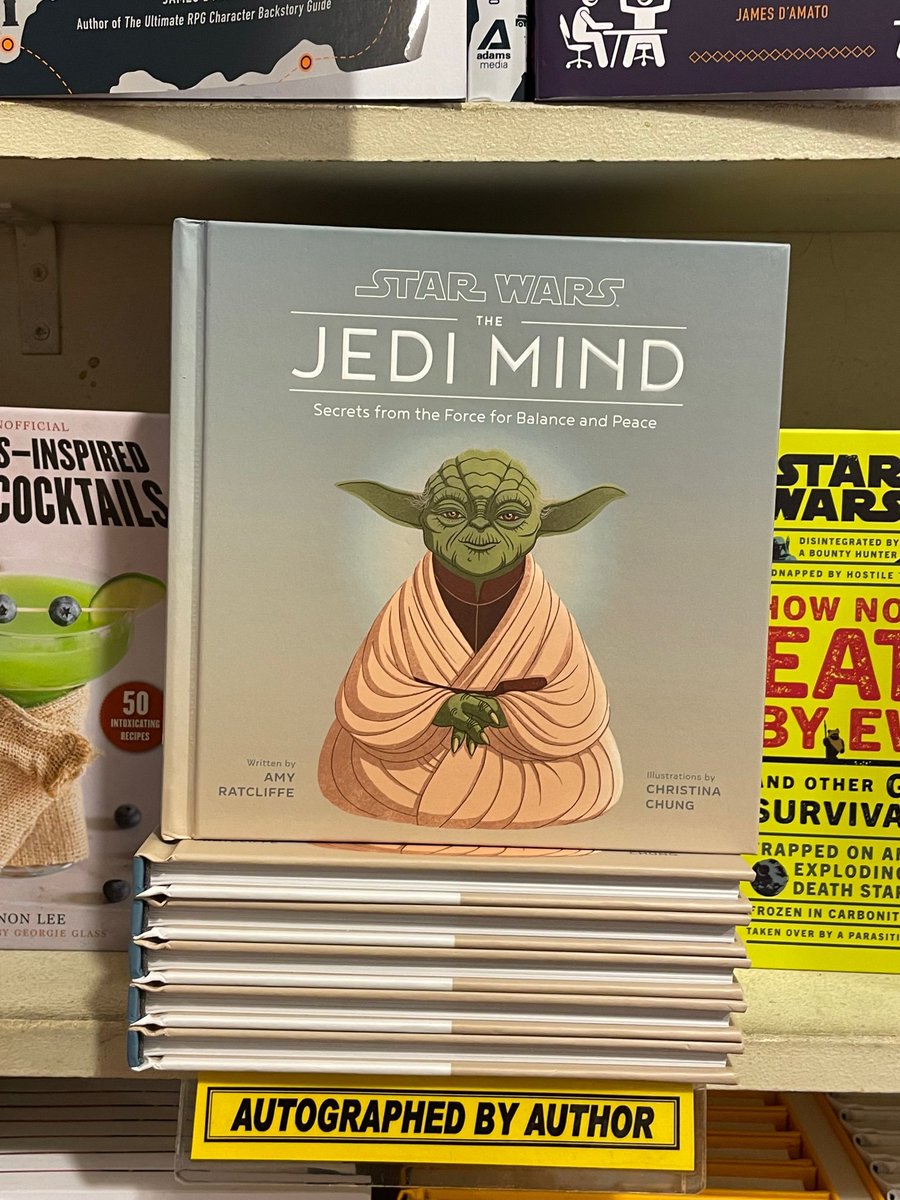 GoldenAgeSEA's tweet photo. Writer Amy Ratcliffe stopped by to sign copies of her book Star Wars: The Jedi Mind!  She is in town hosting the mainstage at Emerald City Comic Con this weekend!  Stop by and pick up a copy while you can #ECCC #emeraldcitycomiccon #seattle #amyratcliffe #starwars #jedi #jedimind https://t.co/Z4YLFnfLIR