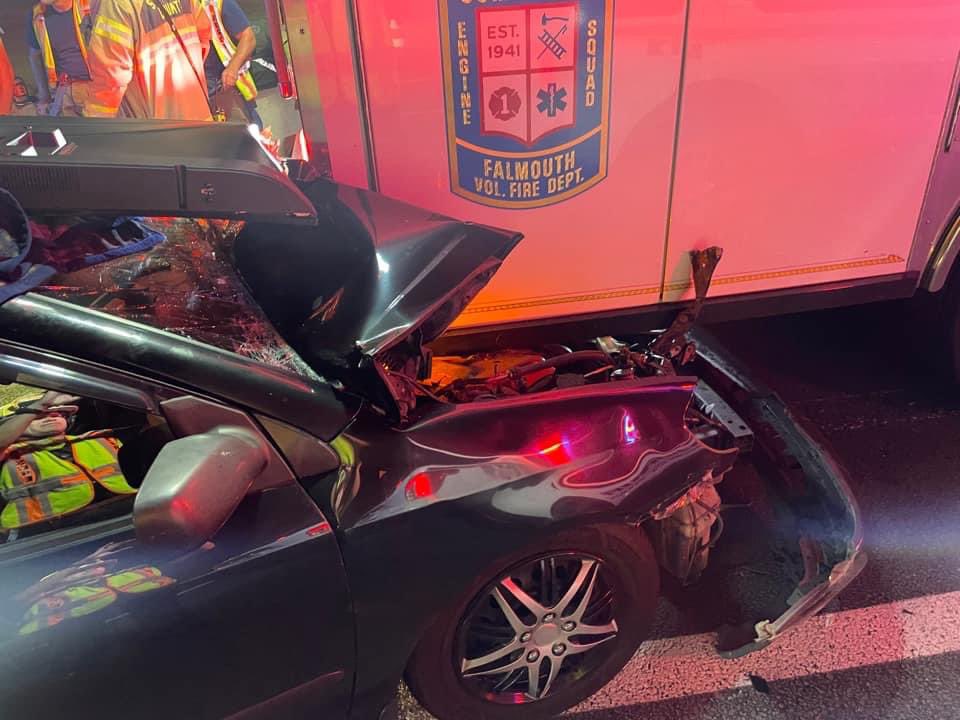 staffcofire's tweet photo. Last night, while operating on scene of an MVC on I-95, Rescue 1 was rear ended. All 5 car occupants were transported for NLT injuries, one FF treated and released for minor injuries. Please remember to #moveover https://t.co/DyI0CogWux