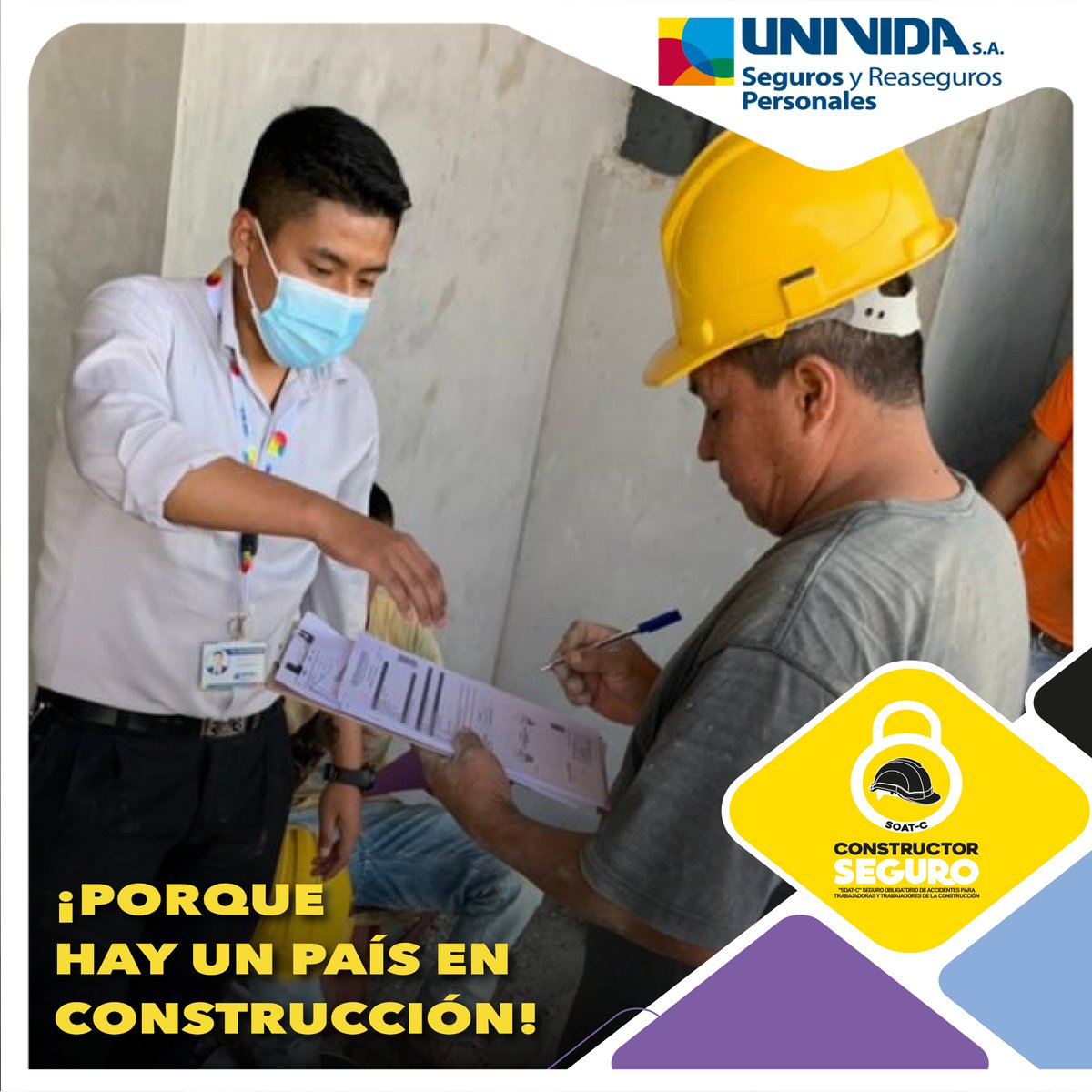 UnividaSA's tweet photo. ¡Porque hay un país en construcción! 
Comprometidos con los trabajadores de la construcción 🧱👩‍🔧👨‍🔧🧱 #Yacuiba entregó 19 pólizas del #SOATC garantizando el derecho a seguridad de los bolivianos👨‍👩‍👧‍👦
#ConstructorSeguro
#ProtegiendoALaFamiliaBolivia #BolivianosProtegiendoBolivianos https://t.co/4w7MXkpstP