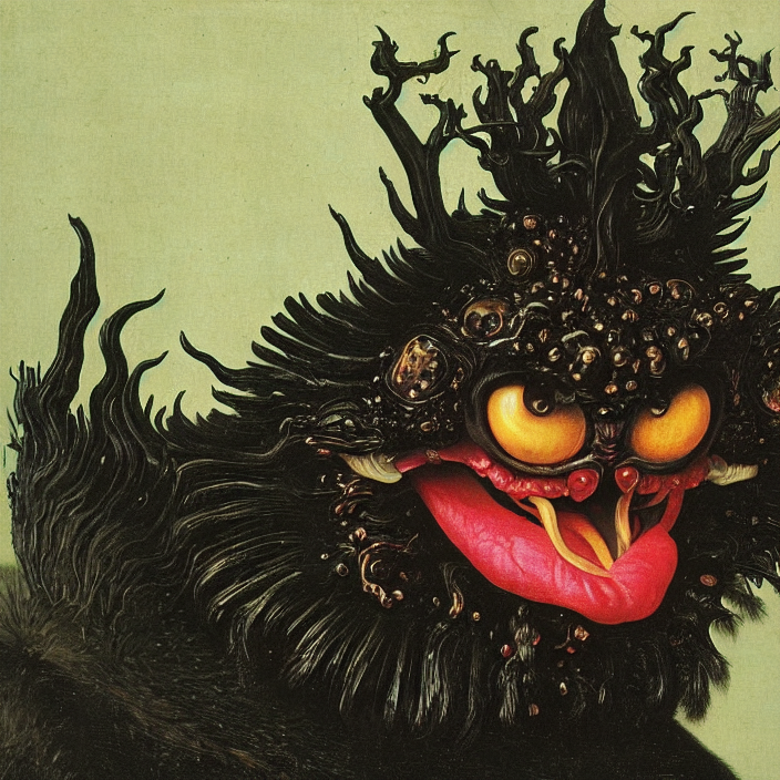Portrait of Nopgrunix. | #stablediffusion 
"Bathing in the oil of former creatures."