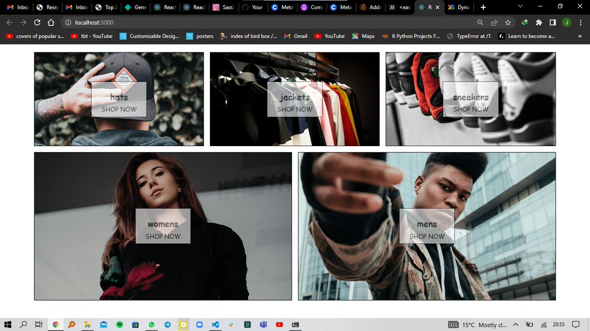 justuslimo_'s tweet image. Day 3 of #30daysofreactjs
The Ecommerce web app is starting to take shape. Today I grouped different components on the different clothes and Styled the app Using sass #CSS and #googlefonts. 
Let's keep going.
#100DaysOfCode