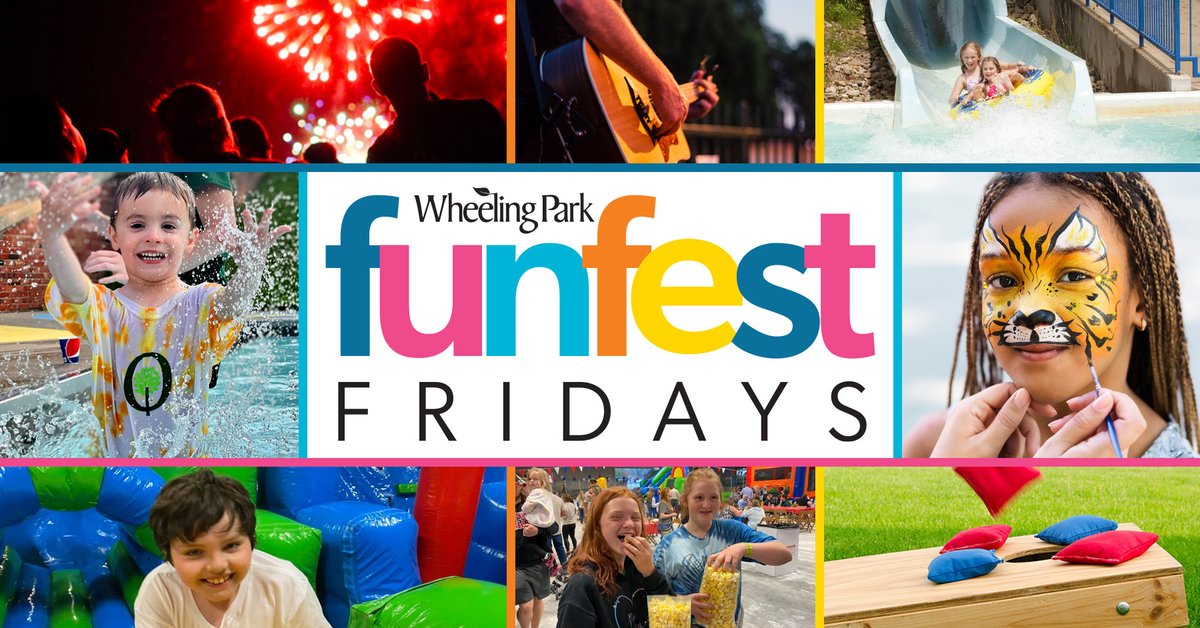 It's FunFest Friday at Wheeling Park! Experience live music by Miller Smith Mazure along with food trucks, a beer garden, kids activities, &amp; more from 6-9pm.

More info here ➡️ bit.ly/3wVJLIg
#VisitWheelingWV 🎉
