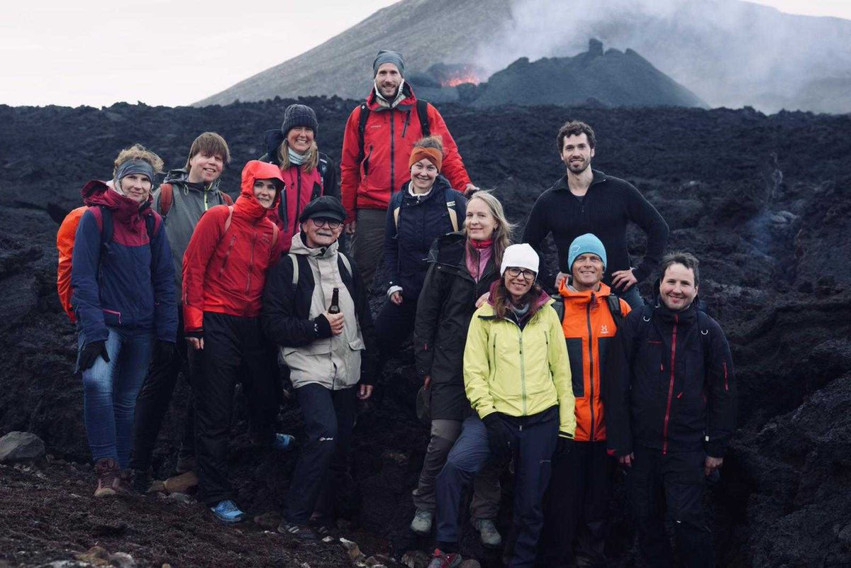 JwPylvanainen's tweet photo. Thank you @BnmiNordic for organizing such an excellent evening programme after the #BNMI2022 conference in Reykjavik! Where else can you swim in a lagoon and hike a volcano on the same day?! :) https://t.co/rMQrlXarwm
