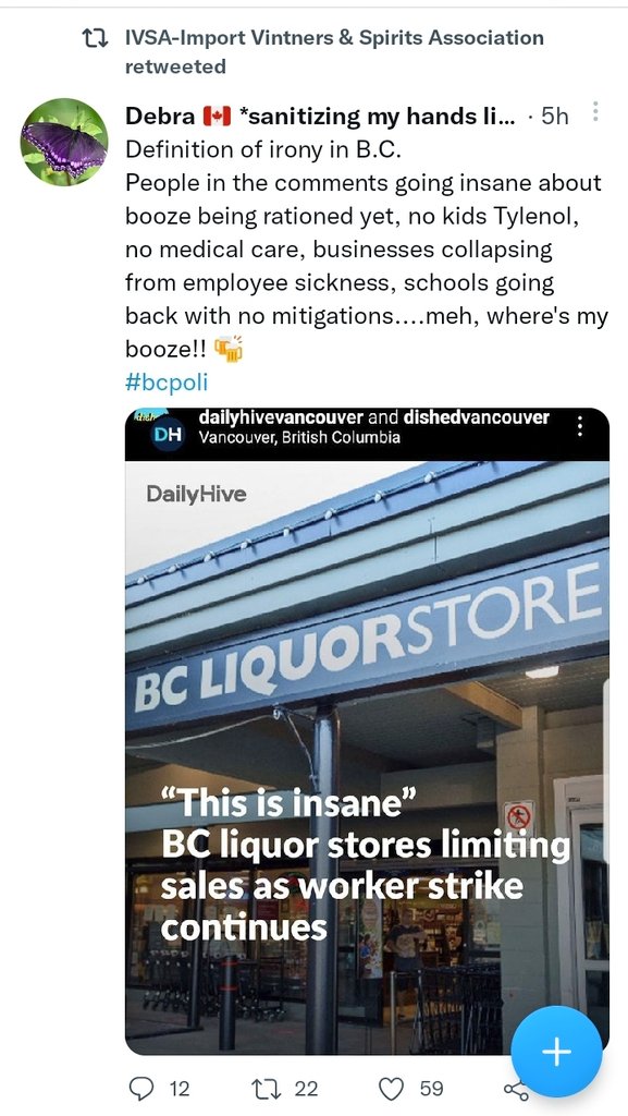 PabloSanzWines's tweet photo. I don't know what is worse, the lack of mentions in the news about the impact of the #BCGEUStrike on small importers,or that the association that is supposed to protect them (@IVSADrinks) RT these kind of tweets https://t.co/YRA1EF5GD9