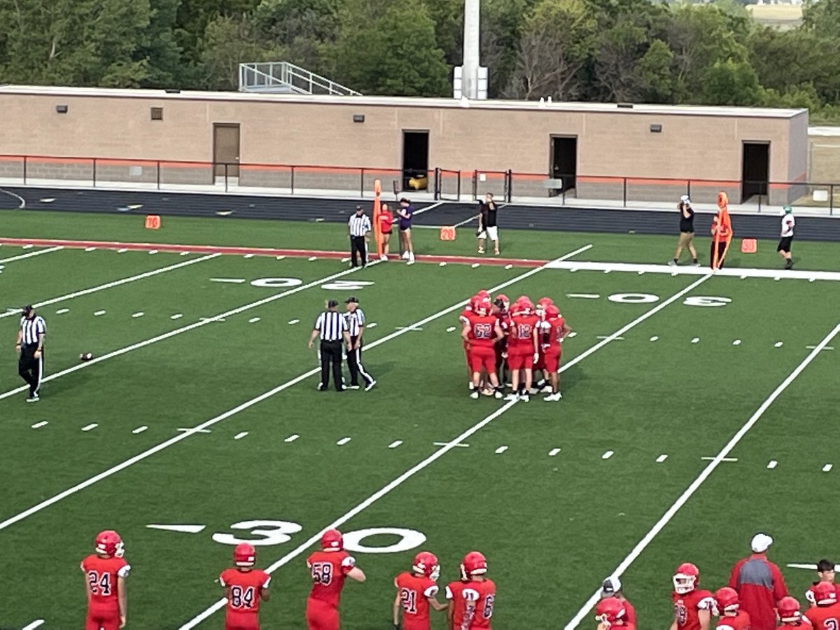 BigRedsPride's tweet photo. Alexis Manzo just took one 60 yards on the opening drive of the scrimmage. It’s here! #BigRedsFootball https://t.co/fR44FeaVgd