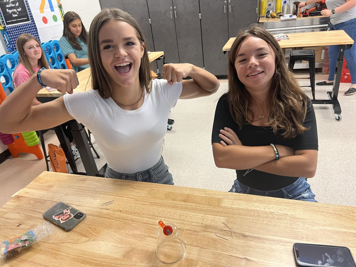 LHSSTEM5's tweet photo. Congratulations to students of the class of 2026 who attended the LHS Freshman Bootcamp and successfully completed their first Design Challenges as official high school students! @LouisburgHSFCS @FCSchoolsNC https://t.co/qQIHNvJrst