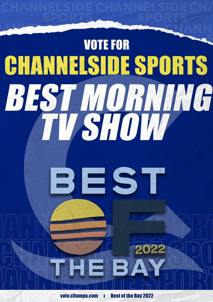 RealDannyB's tweet photo. Hey, Tampa! Truly humbled that @chsidesports is nominated for @cl_tampabay’s Best of the Bay! 

We sure could use your help in voting for us against the other media giants (FOX, ABC, CBS, etc.)  at https://t.co/A9miYjz9ad

To #GoBucs , #RaysUp , #GoBolts Nation.. Thank you, ❤️ https://t.co/9fV1ntjKAy