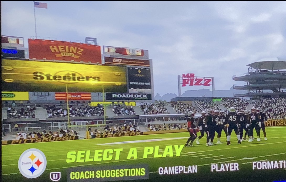 DFSValueGuru's tweet photo. EVEN MADDEN KNOWs HEINZ FIELD IS HEINZ FIELD 

#MaddenNFL23 #Madden23 #HeinzField #Steelers @steelers https://t.co/2iZUl14LuP