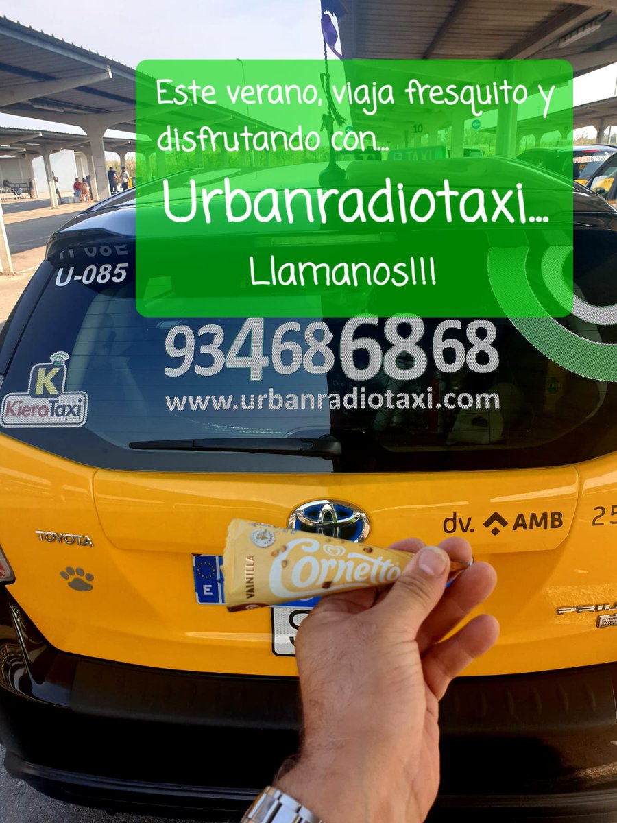 Este verano fresquito fresquito fresquito en los taxis de #urbanradiotaxi ybde #kierotaxiapp . Reserva tu taxi llamando al 934686868 o en la web: urbanradiotaxi.com o si lo prefieres en la app para IOS o Android  de <a href="/kierotaxiapp/">KieroTaxi</a> #taxibarcelona #Barcelona ##taximonovolumen