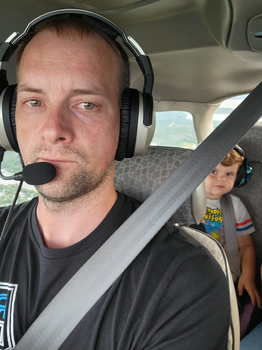sgu222e's tweet photo. Achievement unlocked.
Took the 3yo up for his first flight. No complaints, no throw up... just smiles and "me like flying, flying fun"
#kidsfirstflight #futurepilot https://t.co/Jz84BwX6Y8
