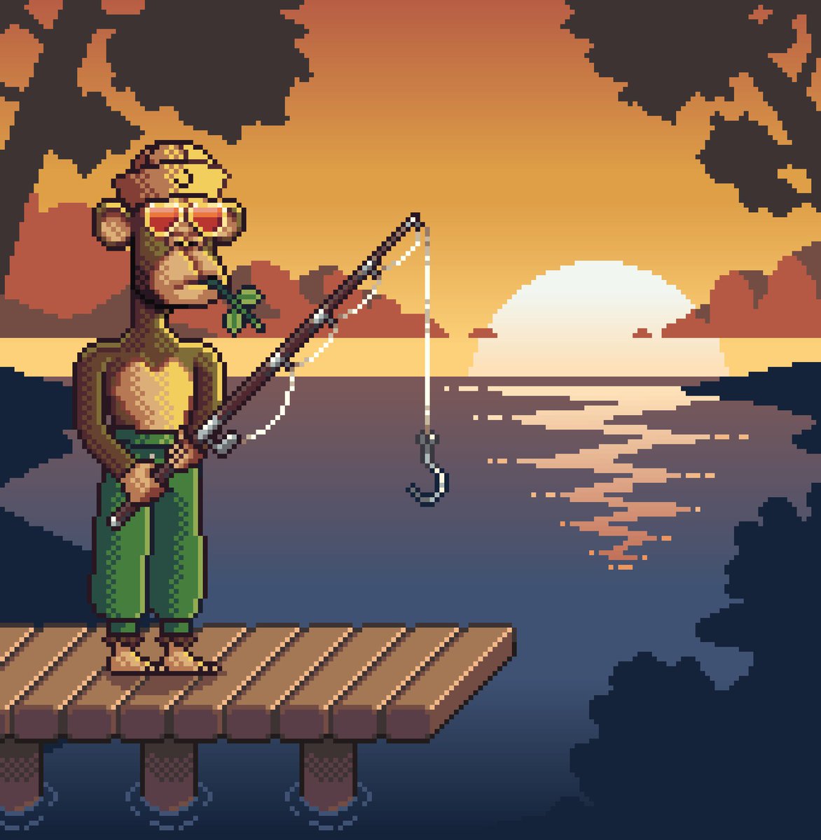 A new dawn is coming… 🌅 equip the right items, put on your new wardrobe, and get ready to have a #Reunion with all your frens 👀 🎯

Rumor has it Stefan found his first deed in a treasure chest before catching a jar of condensed fire 🔥 📜🎣⏳

#ApeReunion #Fishy #Gamedev
