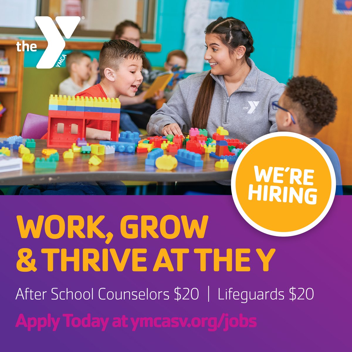 Discover a job that creates positive change in your community. 💗 Join the Y team! Learn more: ymcasv.org/jobs