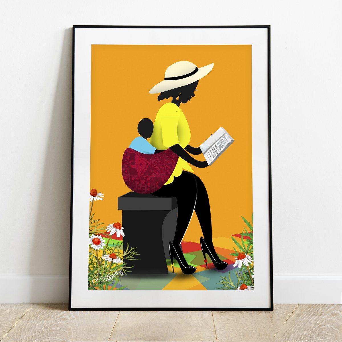 Graphartory's tweet image. Custom hoodie design printed for Abiamo Alakowe artwork from the Geographic Collection.

The hoodie &amp;amp; the frame are pieces attached with the NFT upon purchase buy a collector.

This first print is a gift to my mother for her unwavering love &amp;amp; care❤
#NFTs
opensea.io/assets/ethereu…