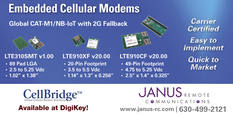 JanusRC's tweet photo. Add #IoT #m2m #connectivity to your #products and #applications quickly and easily with @janus
 #CellBridge #Global #cellular #modems and other #4G #LTE #embedded #devices and #wireless #solutions.  Perfect for new #PCB #telecom #router #projects.

https://t.co/JWXvLfW73s https://t.co/NVvJvar9QL