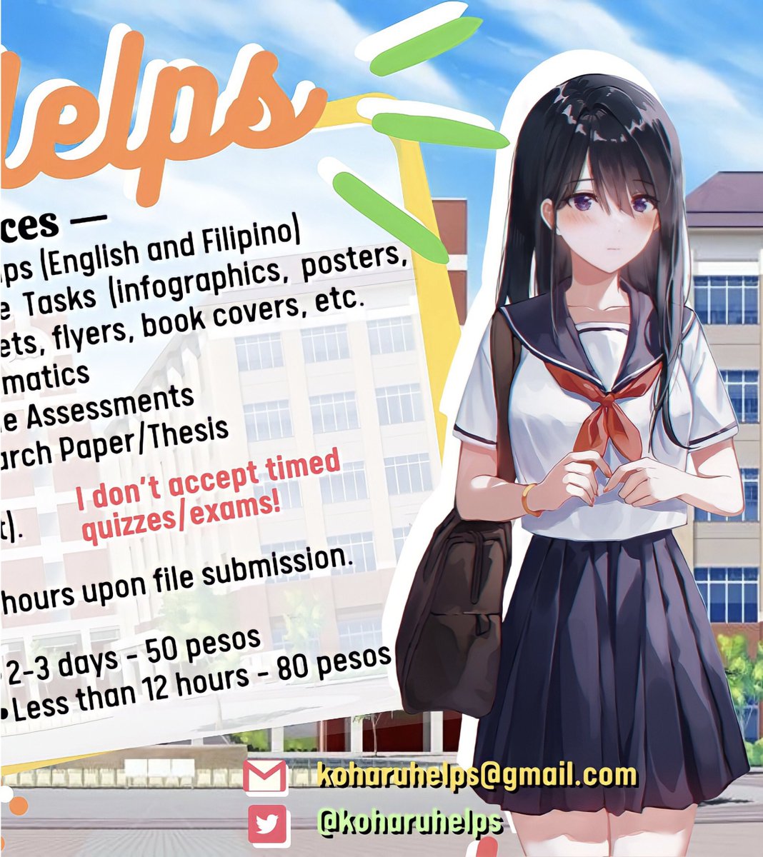 koharuhelps's tweet image. 🍣 —• Konnichiwa! Koharu is now here to fill your life with bliss ७彡

If you wish her to lend you help, kindly acquaint yourself first with her vita and terms of service.

Be at liberty to send her a message anytime. She would love to hear from you soon!

Feedback: #KoharuHelps